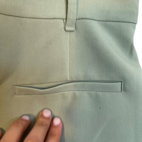 Zara Pleated Trouser Shorts Sage Green Tailored Preppy Old Money Coastal Size M - Picture 8 of 9